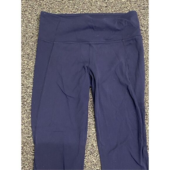 Athleta Women's Workout Activewear Cropped Leggings Navy Blue Medium - Picture 2 of 7